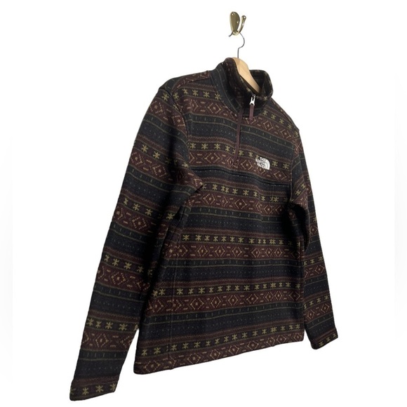 THE NORTH FACE Men's Tsillan ¼ Zip Sweatshirt Root Brown M - Picture 9 of 13